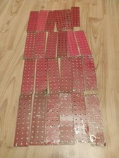 Gilbert Erector Set Part MF 5 inch Red Painted Steel Base Plate Lot of 24