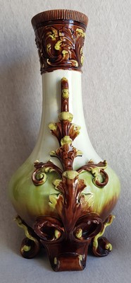 Gerbing & Stephan, Rarität, große (35 cm) Vase, um 1900, Seltene Firmenmarke
