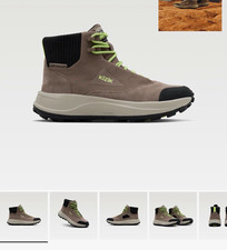 Kizik Freedom Hike Waterproof Mid Top Hiking Sneaker Wide Brown/Black/Green