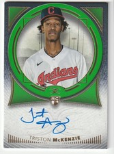 2021 Topps Definitive TRISTON MCKENZIE Auto /25 Green RC Indians Card DRA-TM2