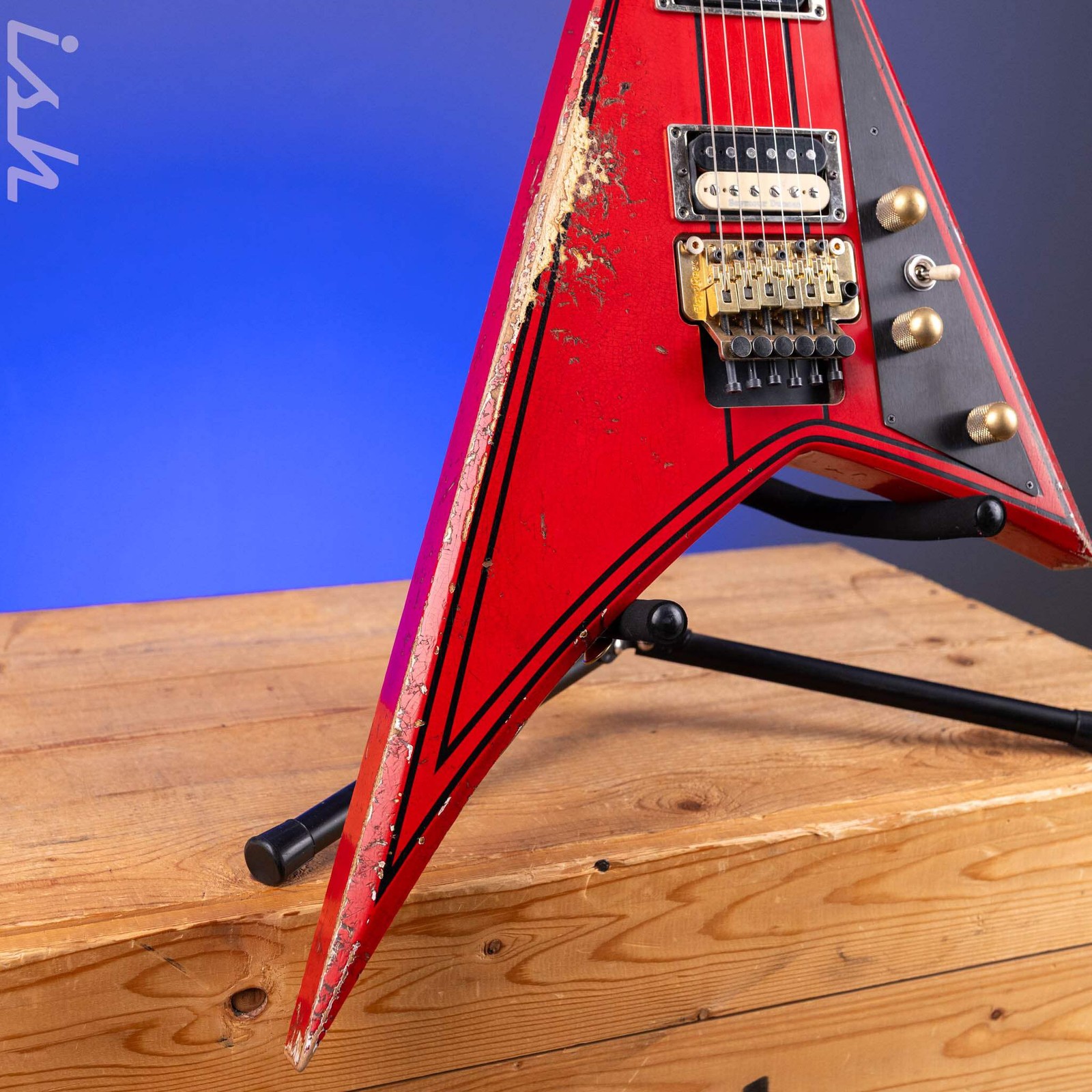 Jackson Custom Shop USA Randy Rhoads Ferrari Red Black Pinstripes Relic