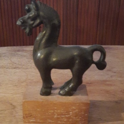 Metropolitan Museum of Art Alva Studios Horse Figurine Metal Wood