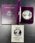 1989 Proof American Silver Eagle 1 oz .999 Original Box + COA