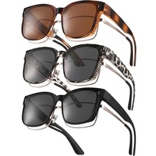 Oversized Over Glasses Sunglasses for Women Men - 3 Pack Polarized UV Protection
