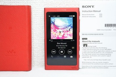 Sony NW-A35 Cinnabar Red Walkman Portable  Player Hi-Res English Working #416