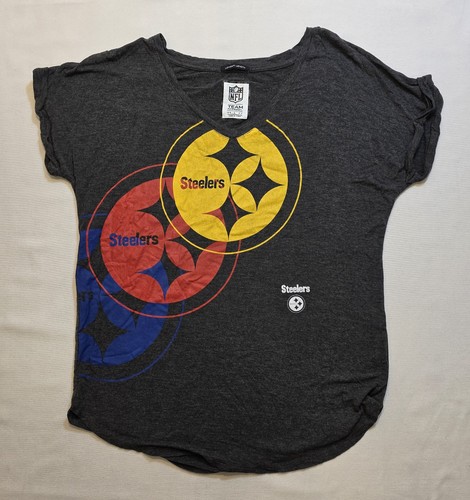NFL Pittsburgh Steelers Women's Short Sleeve V Neck Soft T-Shirt. Size L - Picture 1 of 8