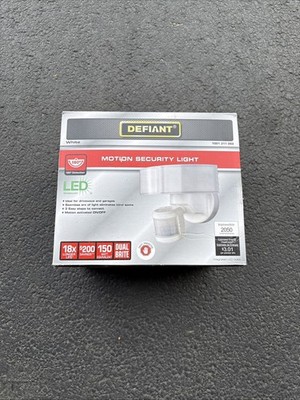 Defiant LED Motion-Activated Flood Light Dual Brite 2050 lm White Hardwired