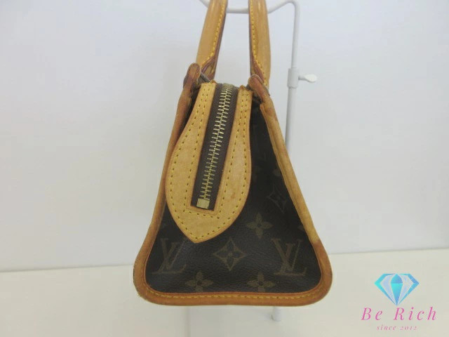 LOUIS VUITTON Monogram Papillon M40009 Brown LV Logo Handbag Tote Bag Used Free
