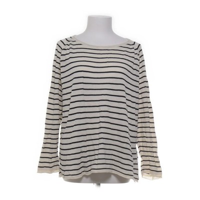 Basic Apparel, Langarmshirt, Größe: M, Weiß/Schwarz, Bio-Baumwolle #uEw