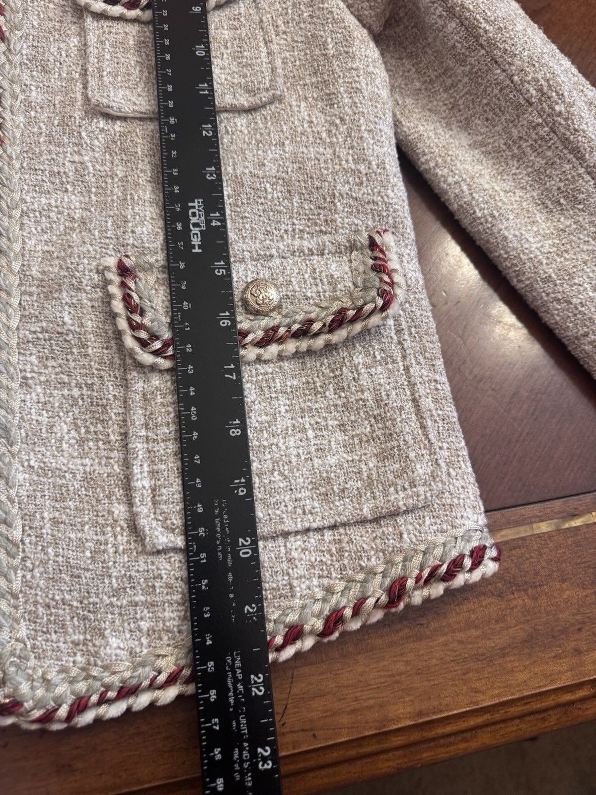 ZARA BLAZER SHORT ELEGANT TWEED BOUCLE BLAZER CARDIGAN JACKET EXTRA SMALL Size M image 8