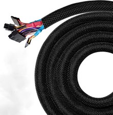 Split Cable Sleeve Cord Protect Wire Loom Tubing Mesh Woven Self Wrapping Lot