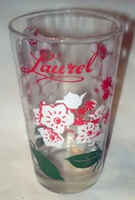 Vintage Mid Century Boscul Peanut Butter Laurel Swanky Swig Glass Tumbler MCM