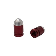 PRO BULLET VALVE CAPS IN RED USED FOR PRESTA VALVE