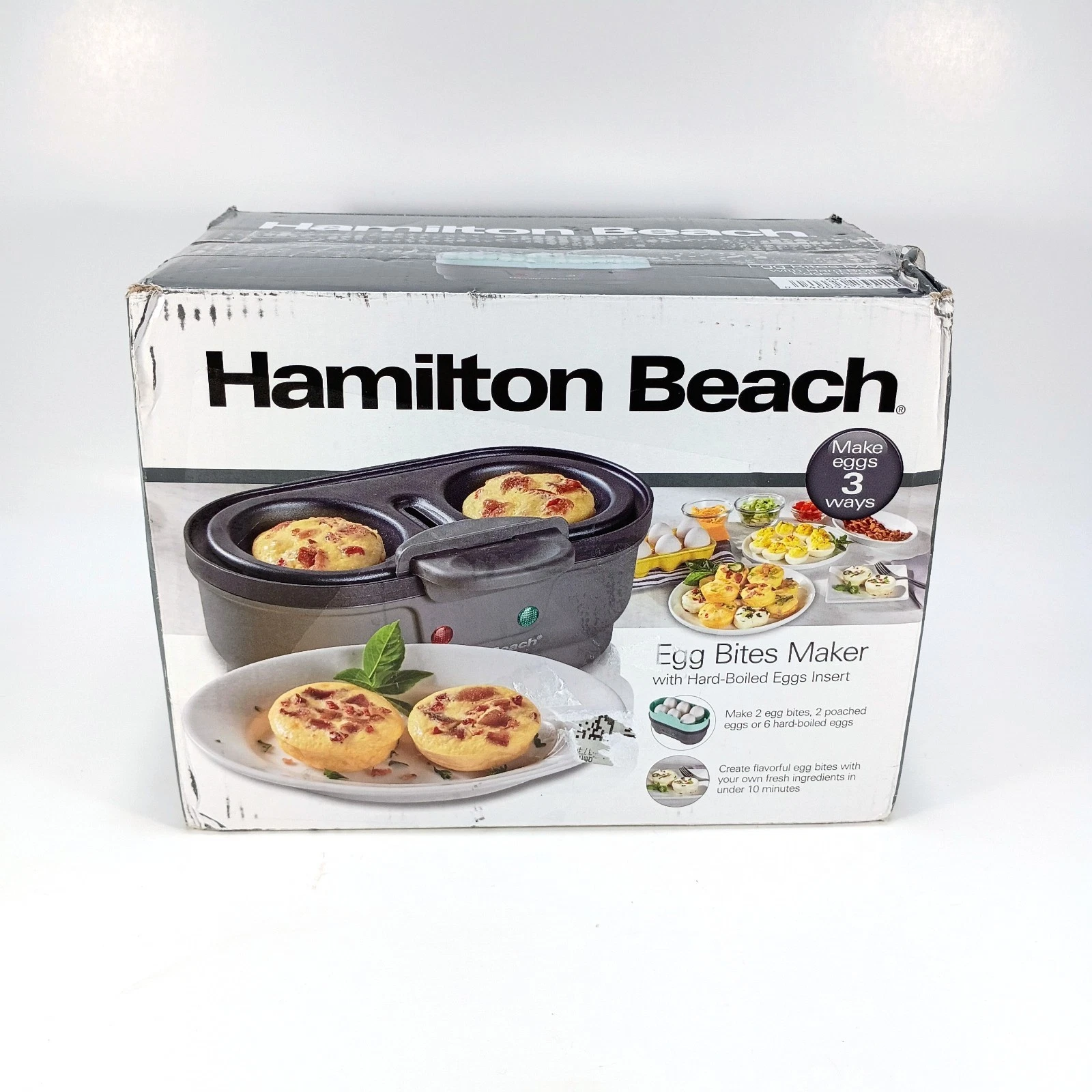 Hamilton Beach Egg Bites Maker With Hard Boiled Egg Maker New Open Box