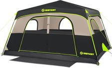 8 Person Instant Tent Waterproof Pop Up Tents Camping W/ Rainfly Easy Setup