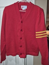 new vintage Letterman's Sweater High School Vintage Red Wool size 38