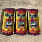 Tiki Snack Bowls Set Of 3 Clay Art Colorful