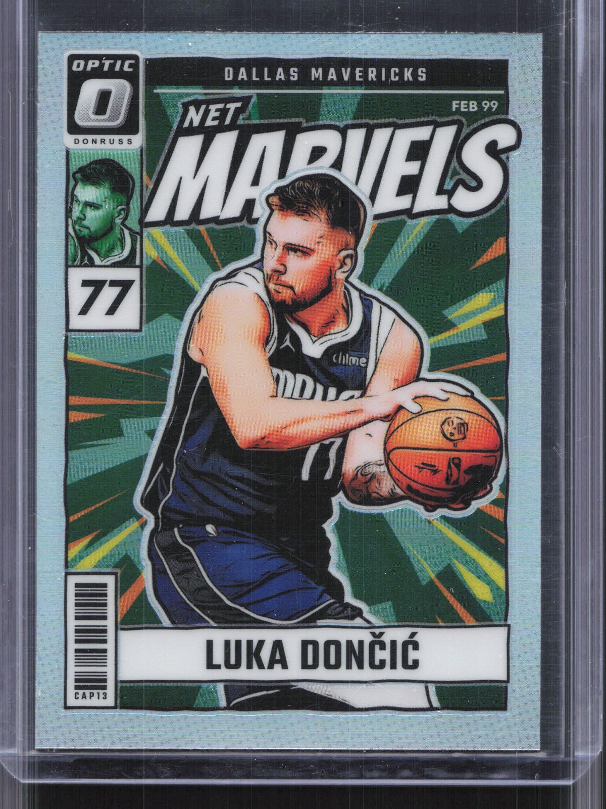 2024-25 Donruss Optic #17 Luka Doncic Net Marvels Holo Silver