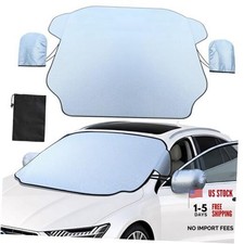 Gintenco Exterior Windshieldunhade for Car, Magnetic Front Window S silver