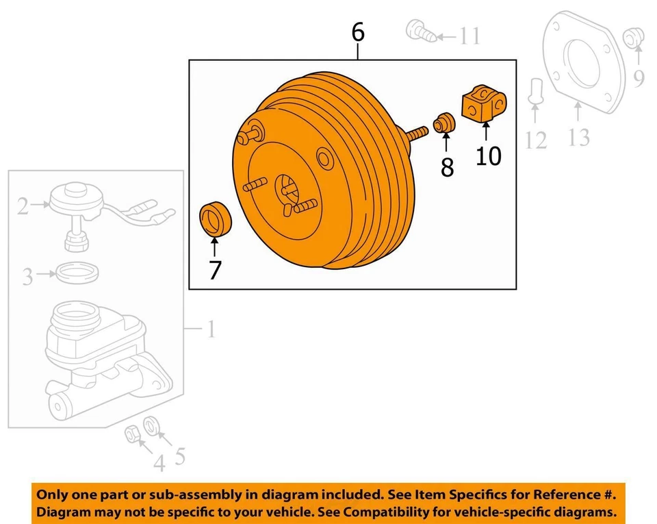 2003 Acura TL Power Brake Booster OEM 131K milhas - LKQ410358266 - Imagem 4 de 4