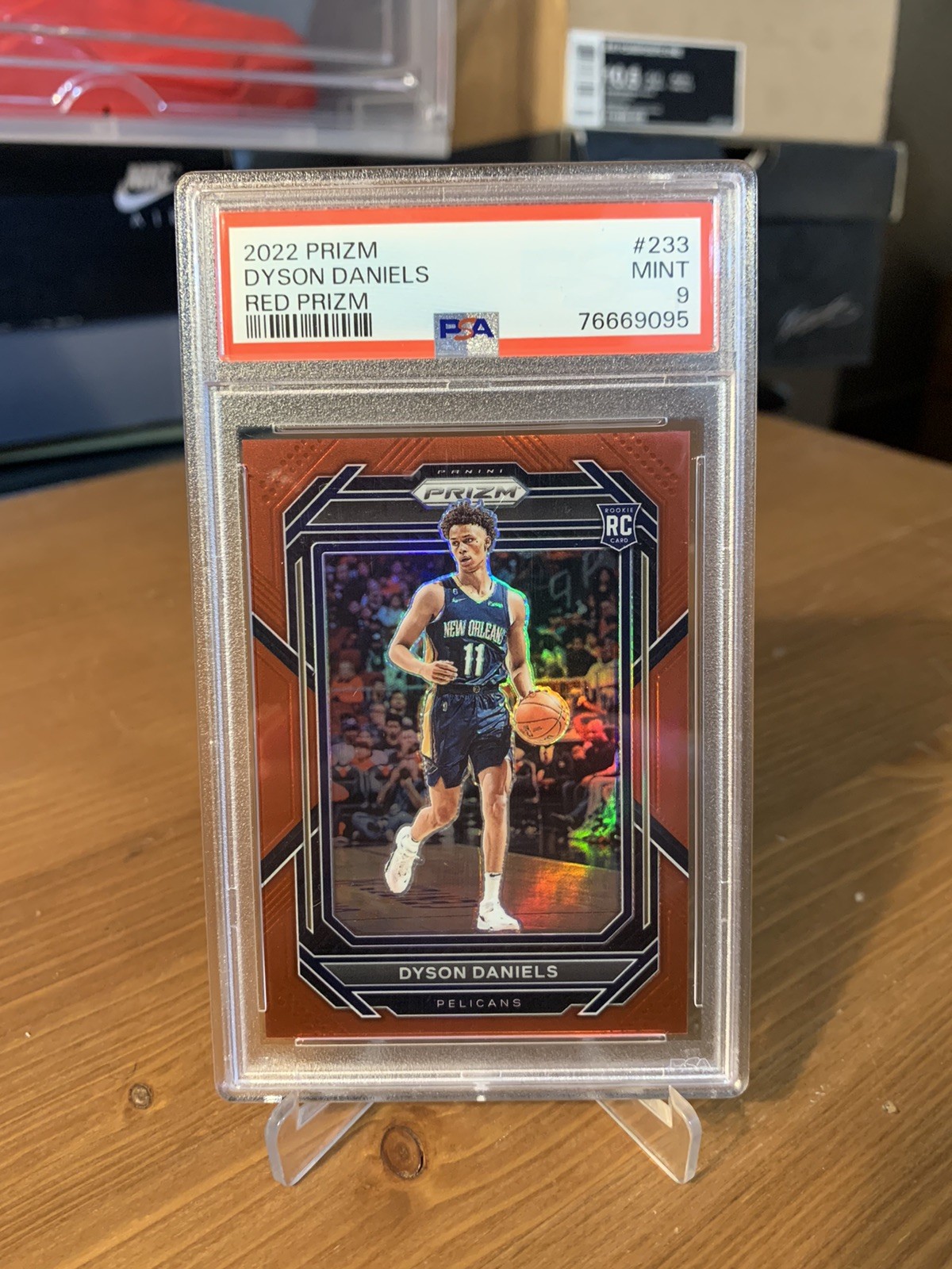 2022-23 Panini Prizm Dyson Daniels #233 Red Prizm /299 (RC) PSA 9 Mint Pelicans