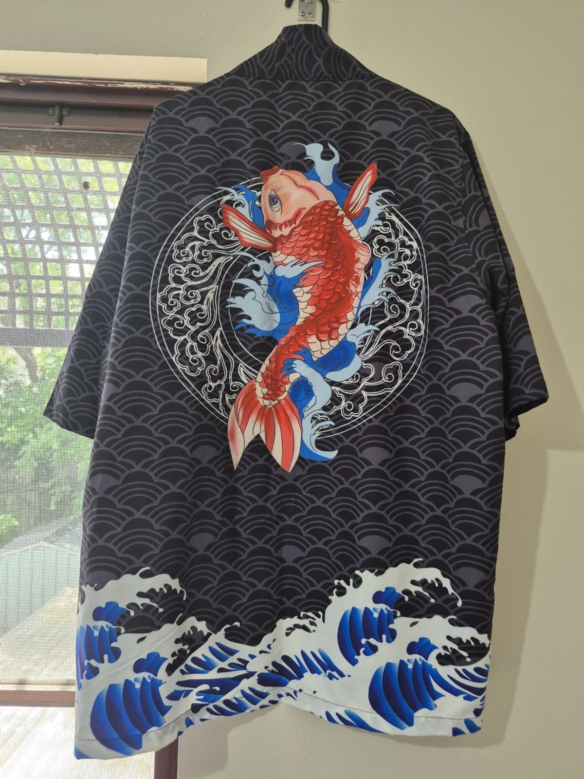 Y2k Coy Fish Shirt size Xl pit to pit 62cm length 85cm