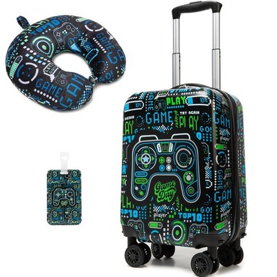 Homskiii Kids Suitcase Set for Boys Hardside Luggage with 16inch, 1004 