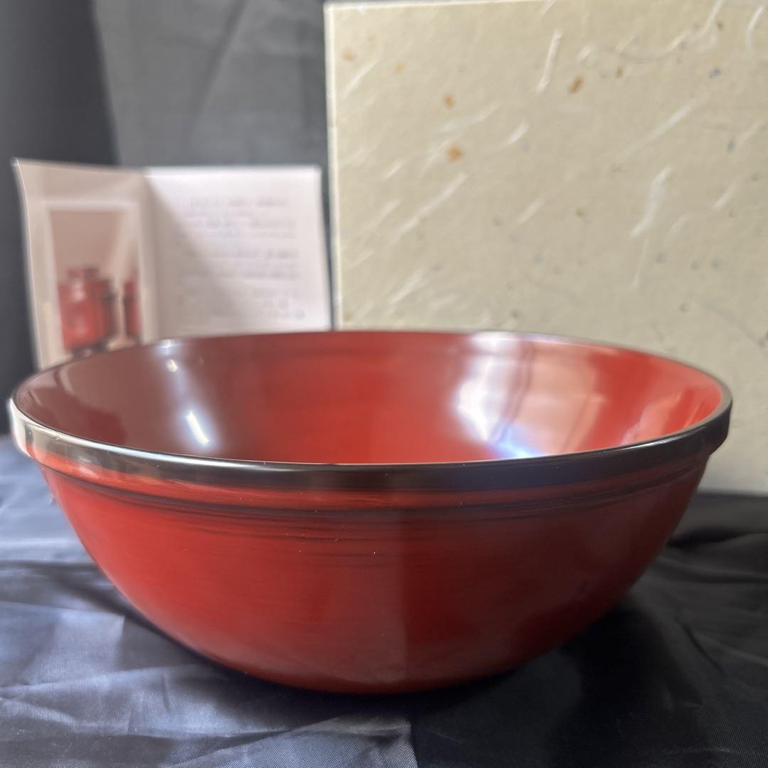 [UnusedGood condition NURI Echizen lacquerware confectionery bowl round shape