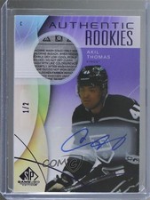 2024 SP Game Used Purple Sponsor Logo 1/2 Akil Thomas RPA Rookie Patch Auto RC