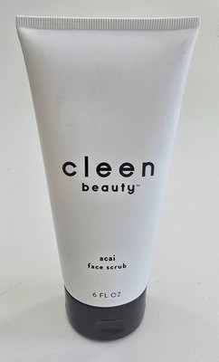 Cleen Beauty Acai Face Scrub 6oz NEW Sealed Vegan Exfoliating Clean