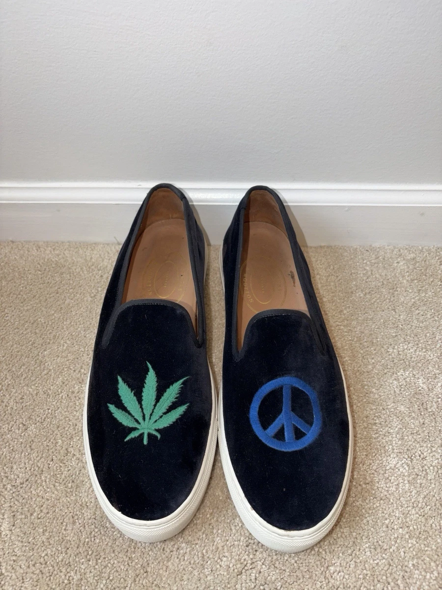 Mens Stubbs & Wootton Printed Crossgrain‎ Navy Blue Casual Loafers Size 8.5 GUC Loafer Casual Stubbs & Wootton Shoes for Men for sale | eBay main image 3