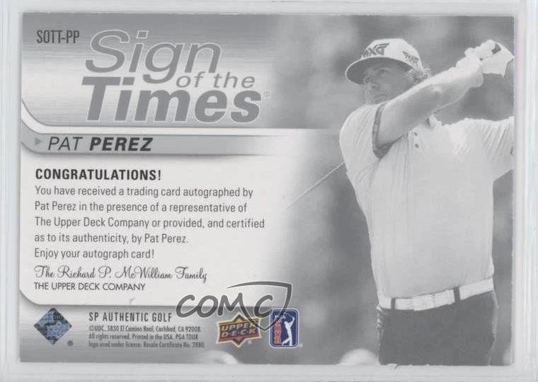 2021 SP Authentic Sign of the Times Pat Perez #SOTT-PP Auto - Image 2 of 2