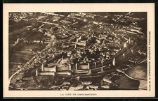 Old postcard Carcassonne, general view