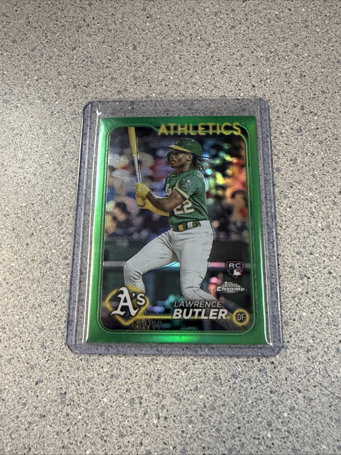 2024 Topps Chrome Lawrence Butler #5 Green Refractor Rookie /99