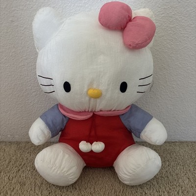 Hello Kitty Nylon Plush Stuffed Animal Toy Sanrio Vintage 1997 Cat 9.5  NWT Rare