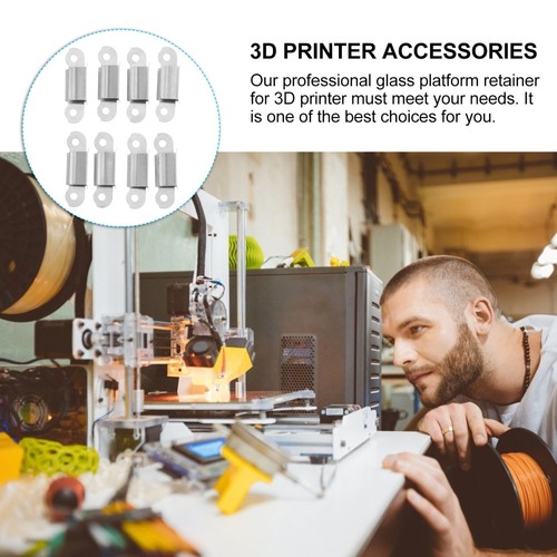8 pièces clips en verre chauffants pour lit imprimante 3D plate-forme en verre pince de fixation - Photo 4/12