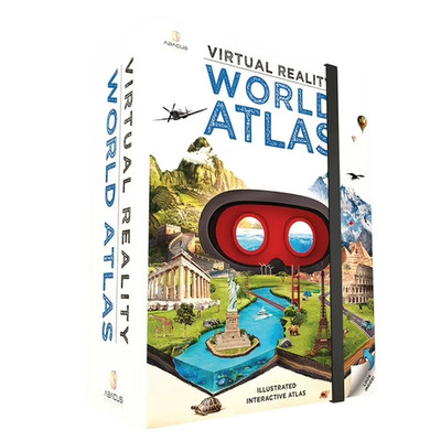 Virtual Reality World Atlas Interactive Atlas w/ VR Viewer Abacus 94819 Book NEW