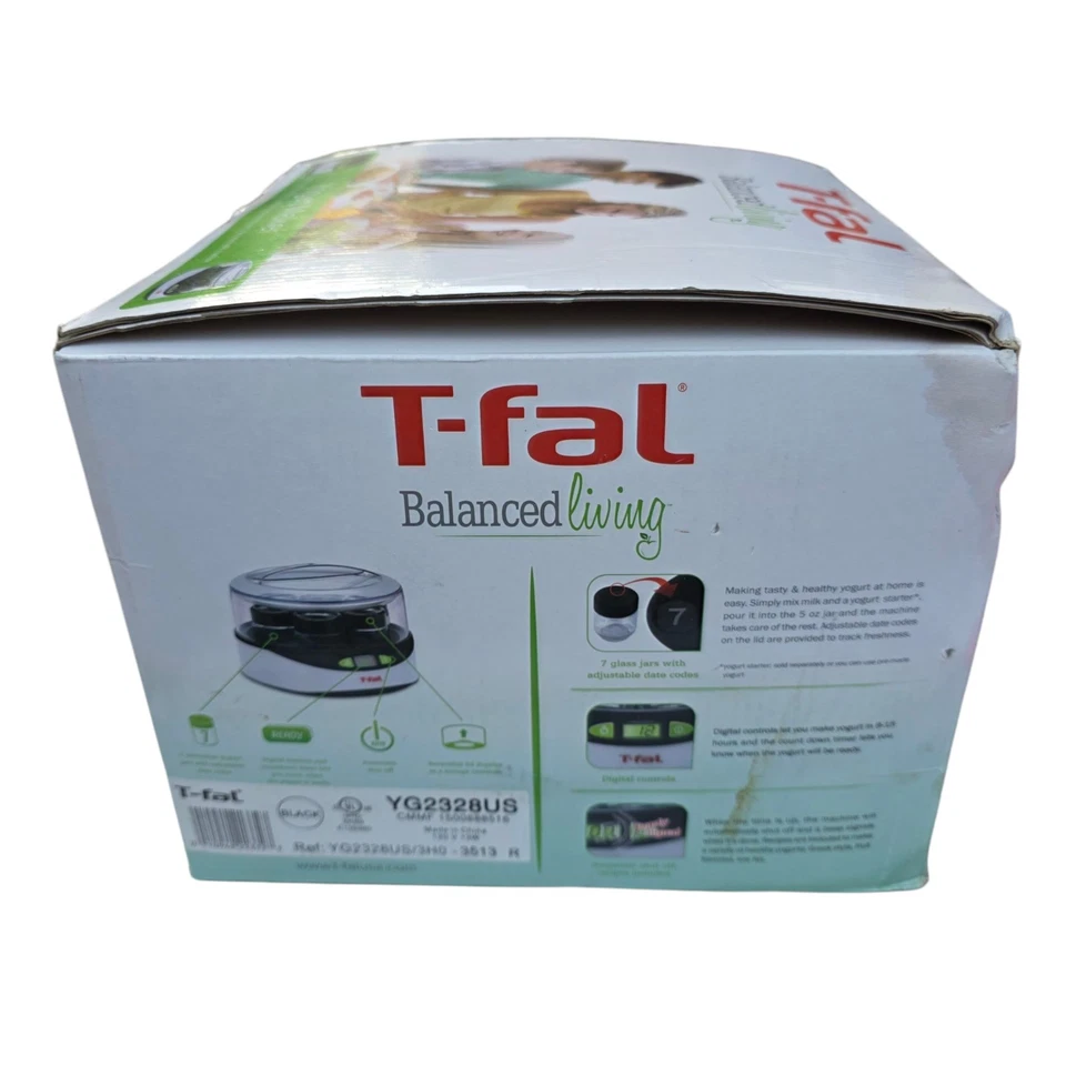 Nuevo T-Fal TFal YG2328 Salón Equilibrado Griego Yogurtera LCD Temporizador Automático Foto 4 de 4