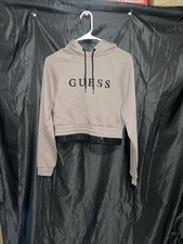 GUESS Women  s Cropped Pullovers Sweatshirt Size Small