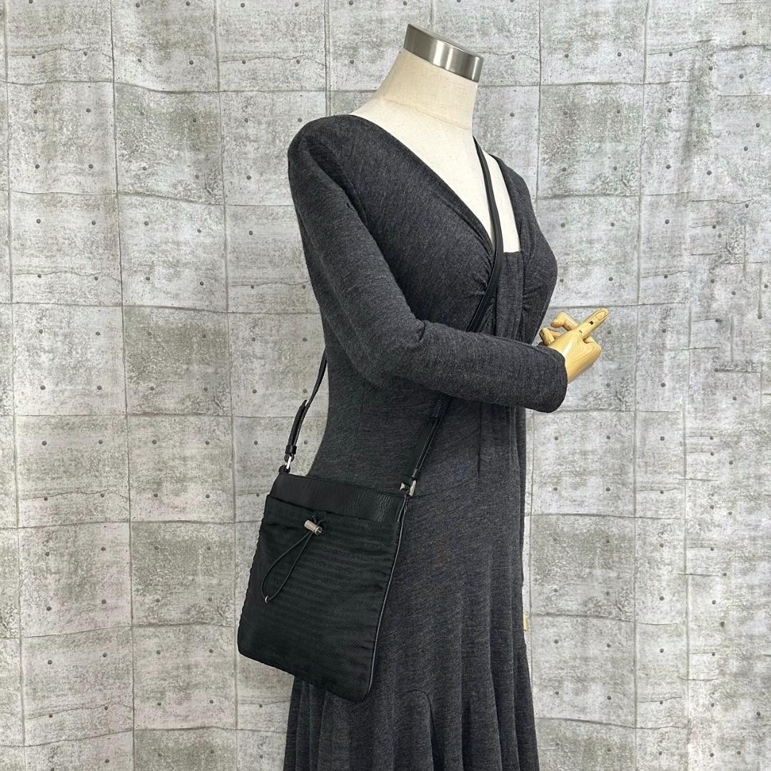 PRADA All-Over Pattern Drawstring Shoulder Bag Si… - image 2