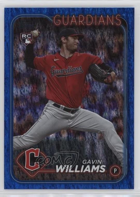 2024 Topps Series 1 Blue Holofoil 987/999 Gavin Williams #242 Rookie RC