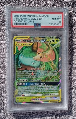 Venusaur & Snivy GX 1/236 Sm-Cosmic Eclipse Holo for sale online