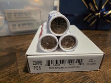 2022 MAYA ANGELOU American Women Quarters PDS 3 Roll Set 22WRB Mint Wrapped