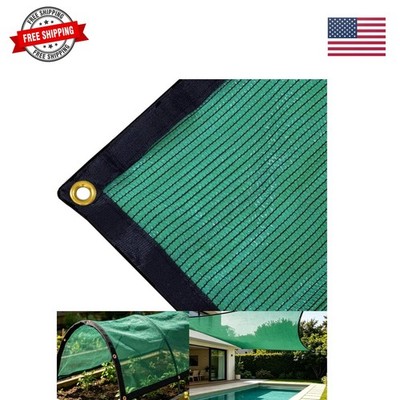 70% Green Shade Cloth with Grommets, 12 FT X 8 FT Heavy Duty HDPE Shade Cover...