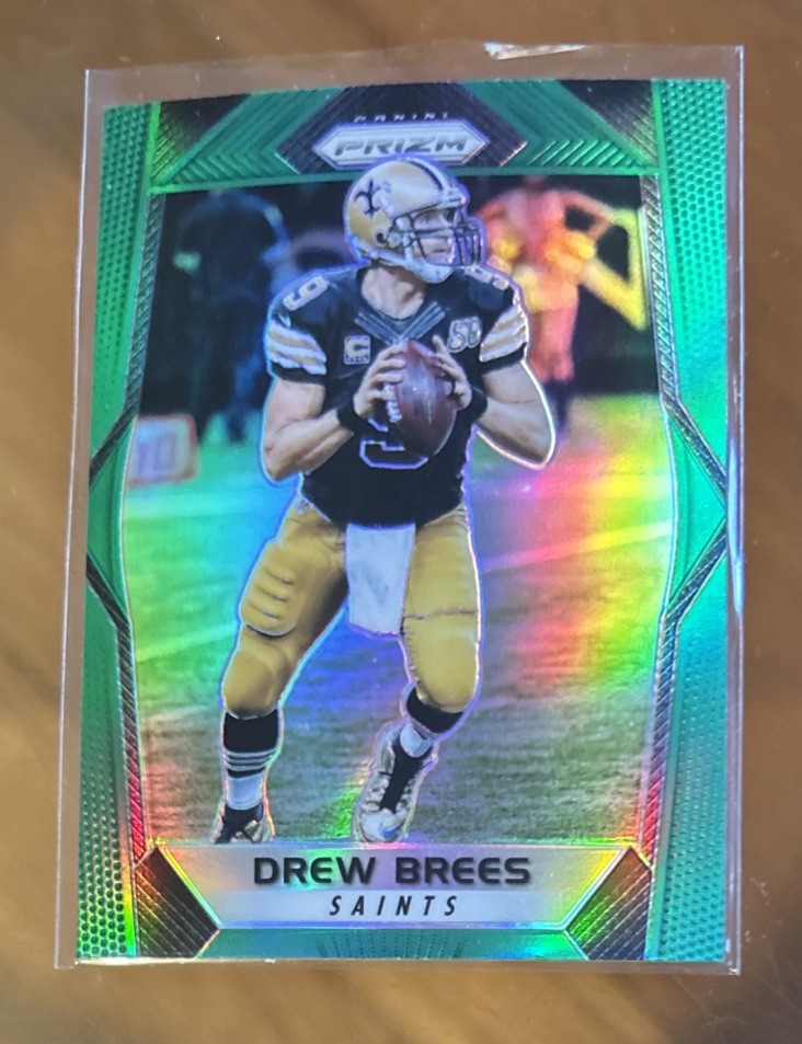 2017 Panini Prizm #192 Drew Brees Green Prizm New Orleans Saints SP