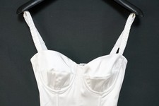 Kim Dolce&Gabbana Stretch Satin Corset Mini Dress White Size 38 New