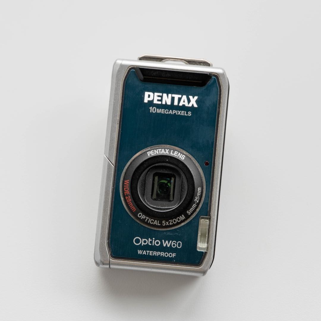 Waterproof Camera PENTAX optio W60 Blue Function Checked | eBay