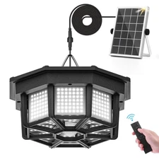 Solar Shed Light Indoor Outdoor 1200LM Solar Pendant Daywork Light 288LED 8-F...