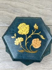 Vintage Reuge Musical Jewelry Box "Romeo and Juliet" Made in Italy Inlay