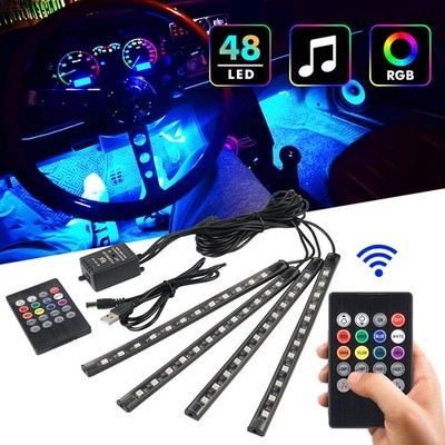 4x RGB LED Innenraumbeleuchtung Fußraumbeleuchtung Für VW Touran Für Golf 5 6 7